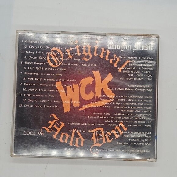 WCK Original Hold Dem CD 1996 Reggea Funk Dominica - Picture 3 of 4